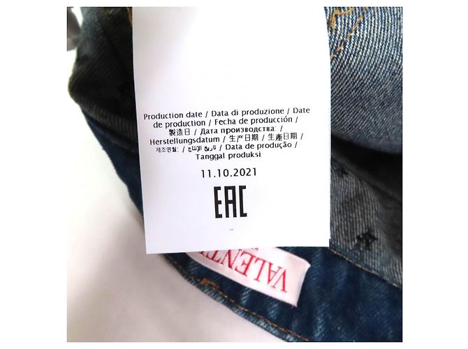 Shorts in denim di cotone decorati con gioielli Valentino Fruit Blu - vista 12