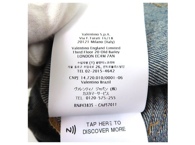 Shorts in denim di cotone decorati con gioielli Valentino Fruit Blu - vista 13