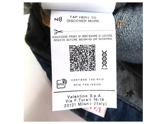 Shorts in denim di cotone decorati con gioielli Valentino Fruit Blu - vista 14