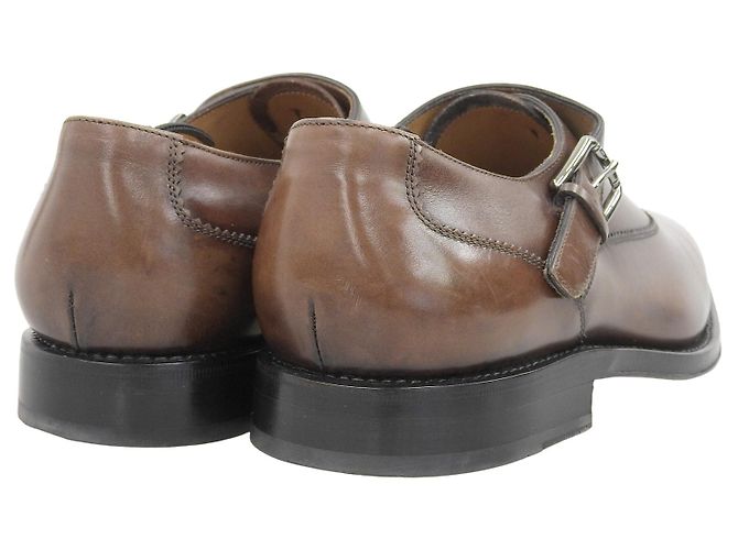 Leder Monk Strap Schuhe von Salvatore Ferragamo Braun - Ansicht 4