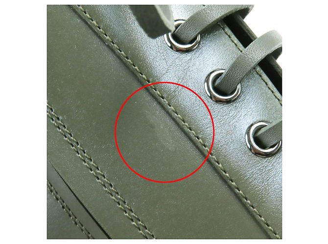 Lederstiefel Ruby Line von Louis Vuitton Grün Khaki - Ansicht 13