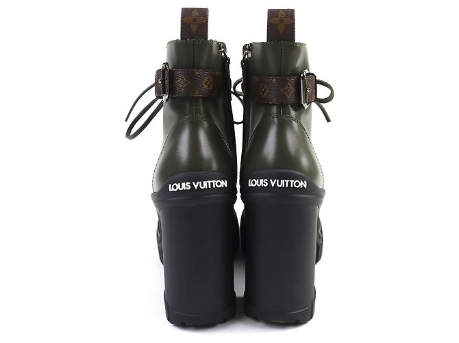 Lederstiefel Ruby Line von Louis Vuitton Grün Khaki - Ansicht 5