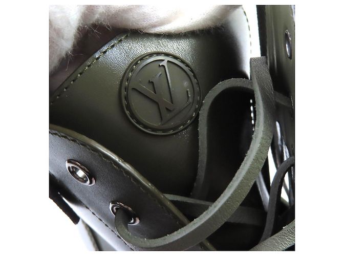 Lederstiefel Ruby Line von Louis Vuitton Grün Khaki - Ansicht 8