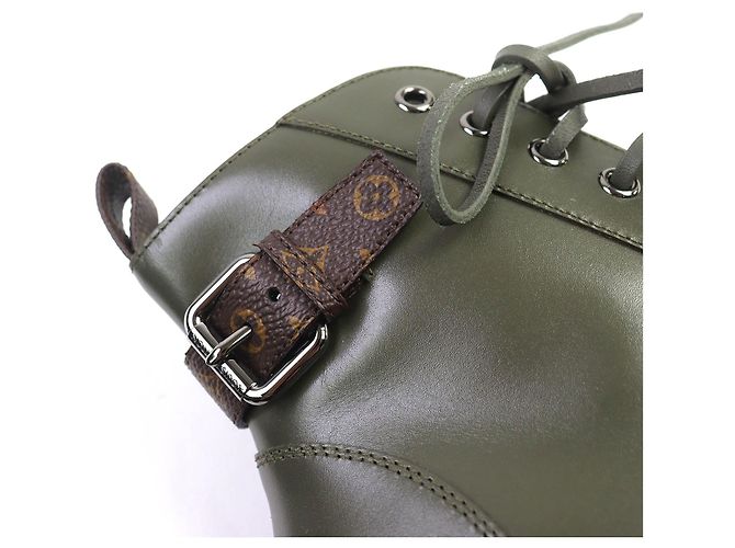 Lederstiefel Ruby Line von Louis Vuitton Grün Khaki - Ansicht 9