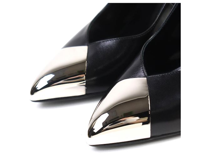 Céline Lederpumps mit Metallspitze Celine Schwarz Silber - Ansicht 5