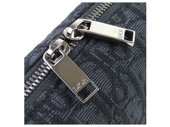 Dior Oblique Canvas Leder Tasche Schwarz - Ansicht 9