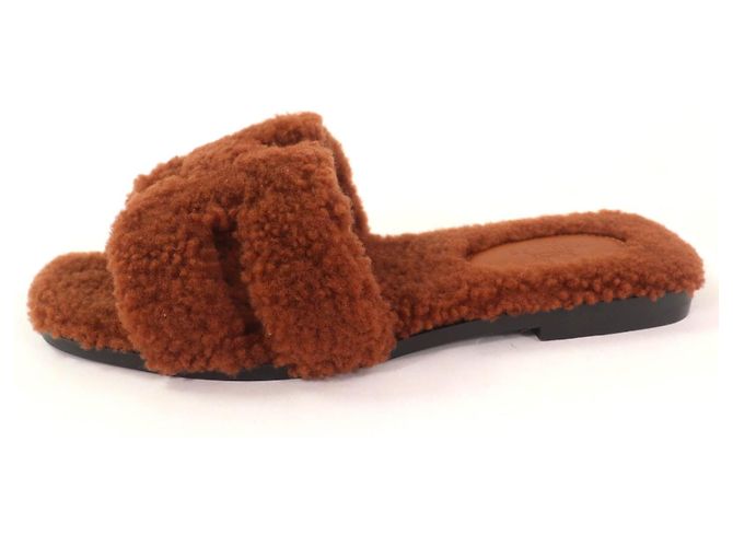 Mules Mouton Hermès Oran Marrone - vista 5