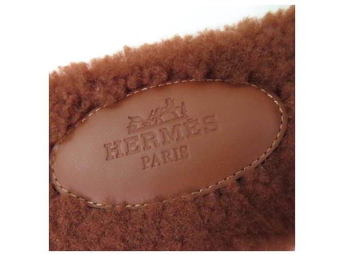 Mules Mouton Hermès Oran Marrone - vista 8