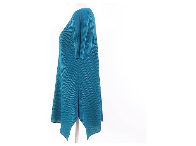 Issey Miyake Polyesterkleid mit deformiertem Design PLEATS PLEASE Blau - Ansicht 2