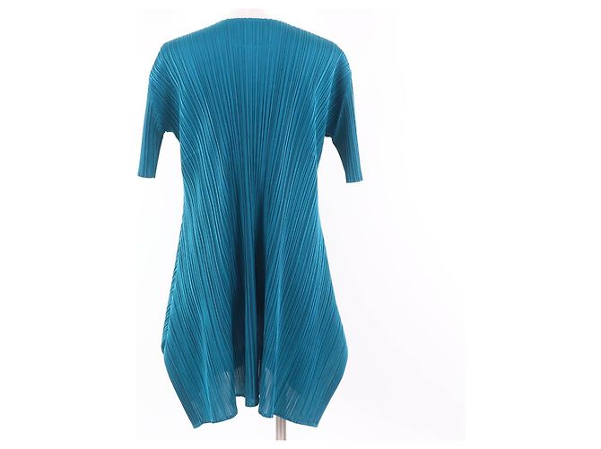 Issey Miyake Polyesterkleid mit deformiertem Design PLEATS PLEASE Blau - Ansicht 3