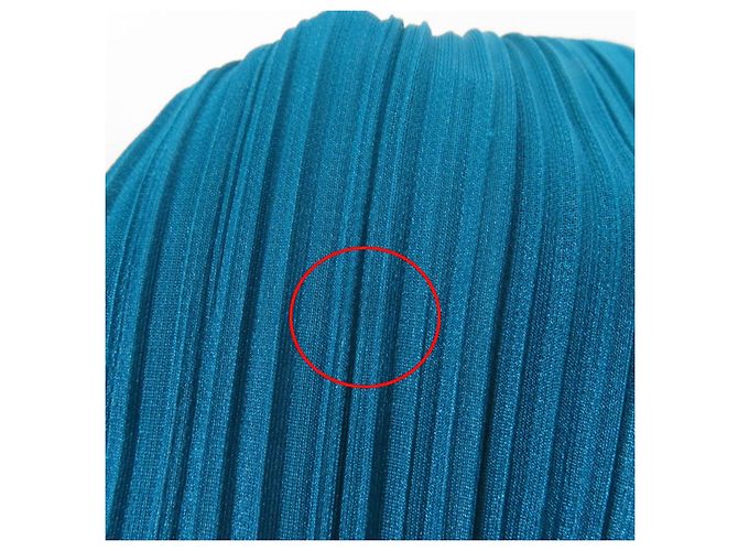 Issey Miyake Polyesterkleid mit deformiertem Design PLEATS PLEASE Blau - Ansicht 7