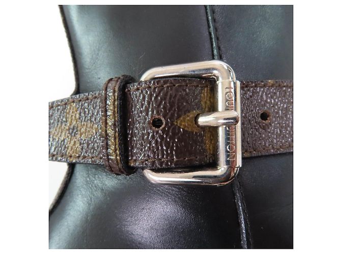 Stivaletti in pelle Monogram Louis Vuitton Nero - vista 10