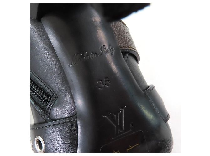 Stivaletti in pelle Monogram Louis Vuitton Nero - vista 13
