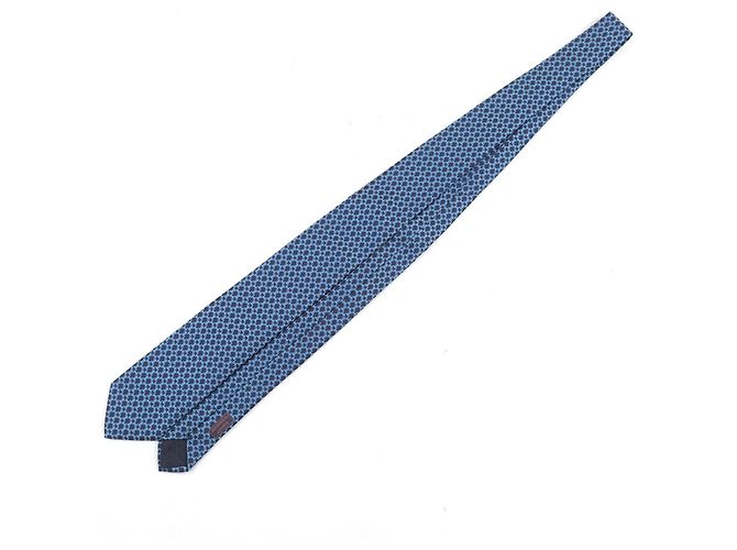 Hermès Hermes Cravate Silk Tie Blue Navy blue - view 2