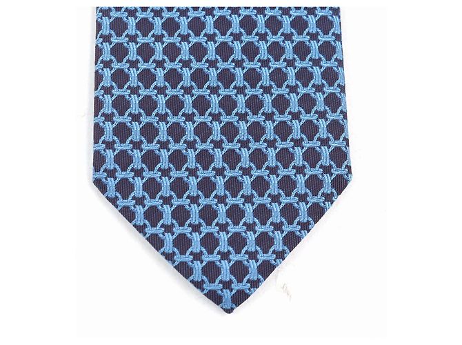 Hermès Hermes Cravate Silk Tie Blue Navy blue - view 4