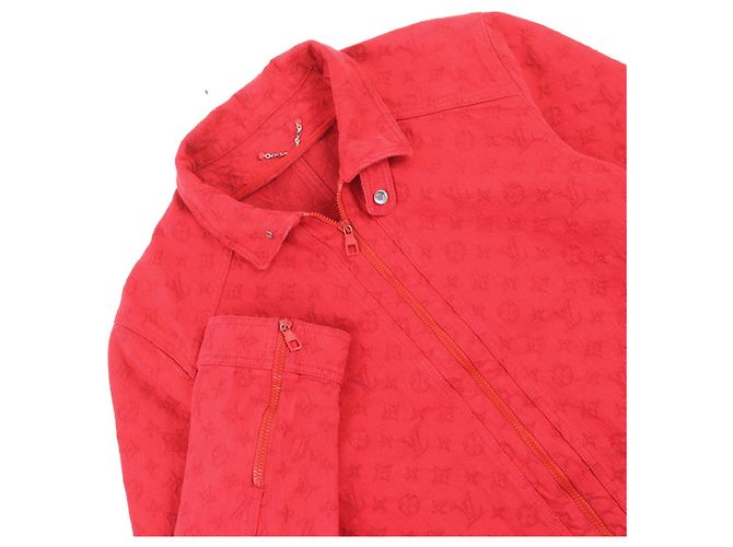 Chaqueta de mezclilla Monogram Louis Vuitton Roja - vista 2