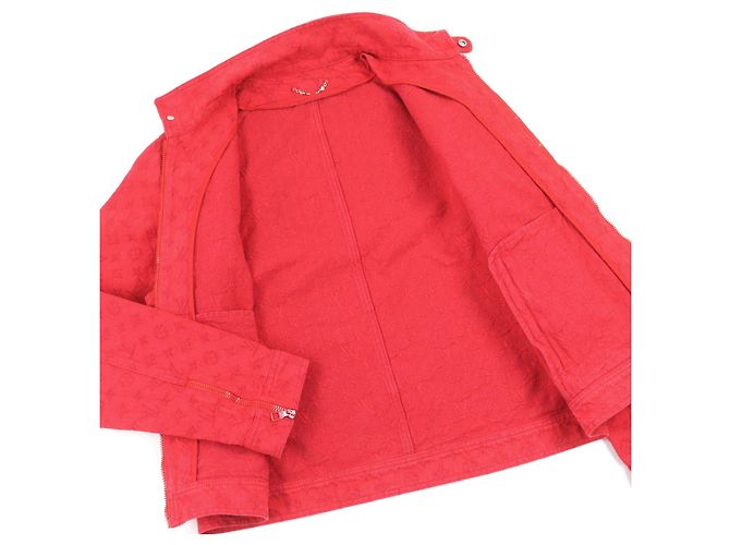 Chaqueta de mezclilla Monogram Louis Vuitton Roja - vista 3