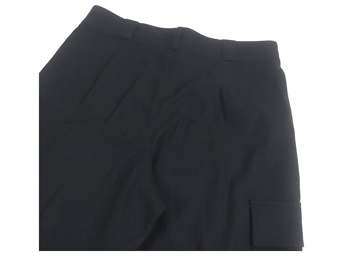 Pantalones cortos de algodón con logo de Louis Vuitton en placa plateada Negro - vista 4