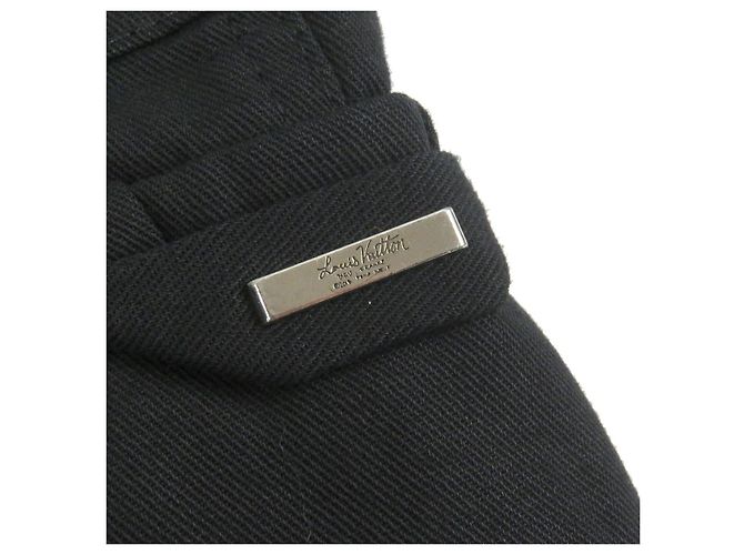 Pantalones cortos de algodón con logo de Louis Vuitton en placa plateada Negro - vista 5