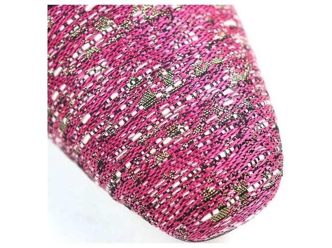 Autre Marque Pantofole in pelle scamosciata HOSOO Nero Rosa - vista 8