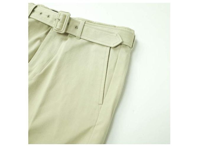 Autre Marque GÜRTELHOSE UNUSED Baumwollhosen Beige - Ansicht 6