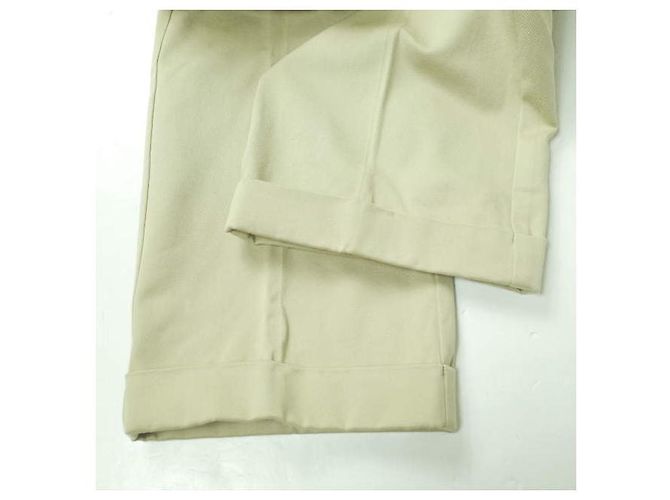 Autre Marque GÜRTELHOSE UNUSED Baumwollhosen Beige - Ansicht 8