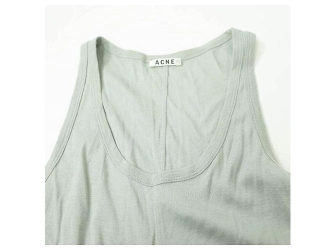Camiseta de tirantes de algodón Acne Studios Gris - vista 4