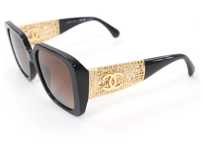 Timeless Gafas de sol cuadradas COCO Mark de Chanel Negro - vista 7