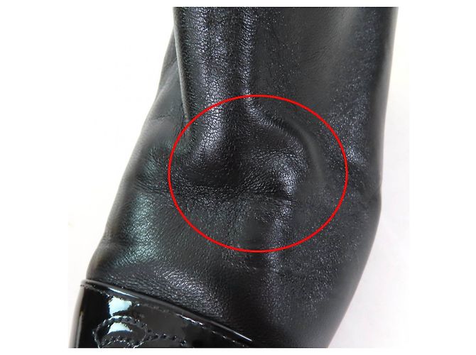 Timeless 2-in-1 Stiefel aus Lackleder mit COCO-Logo-Design von Chanel Schwarz - Ansicht 17