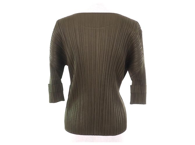 Issey Miyake PLEATS PLEASE PLEATS PLEASE T-Shirt aus Polyester Grün Khaki - Ansicht 3
