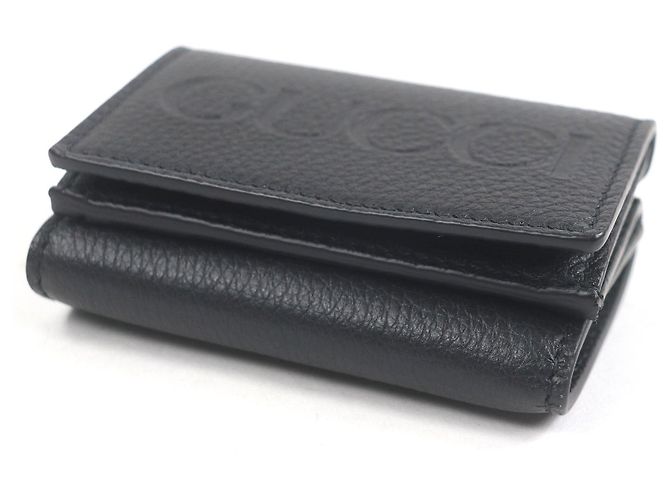 Gucci Tri-fold Leather Wallet Black - view 4
