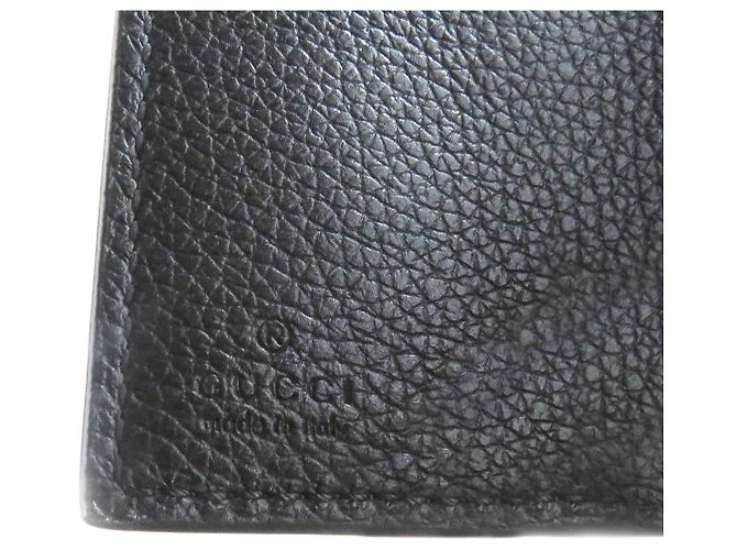 Gucci Tri-fold Leather Wallet Black - view 8