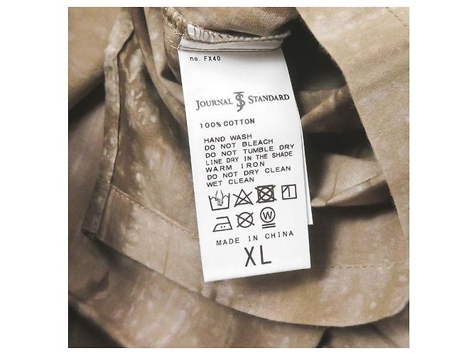 Autre Marque Camicia a maniche corte in cotone JOURNAL STANDARD Beige - vista 9