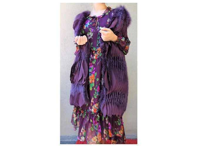 Gilet Blumarine de Shadow Fox y SEDA! talla 42IT NUEVO! Ciruela - vista 9
