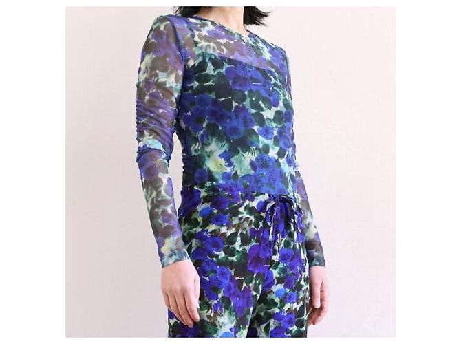 Autre Marque Dries Van Noten HESTE PR 6182 W.K.JERSEY Top de Malla Azul - vista 3