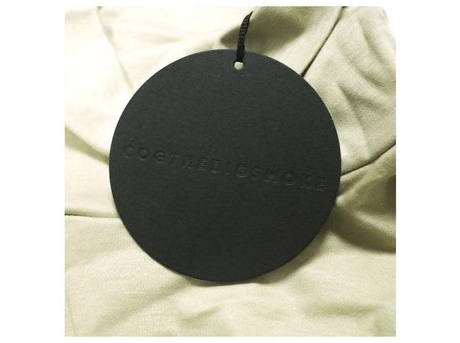 Autre Marque COGTHEBIGSMOKE ELYSE FLAIR TOP DE CUELLO ALTO Top de Rayón Algodón Beige Gris - vista 4