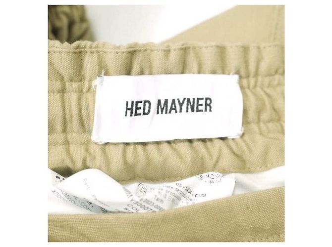 Autre Marque Calças largas de algodão COMPACT de Hed Mayner Bege - vista 4