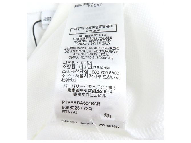 Polo de algodón con bordado del logo TB de Burberry Blanco - vista 11