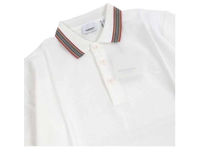 Polo de algodón con bordado del logo TB de Burberry Blanco - vista 2