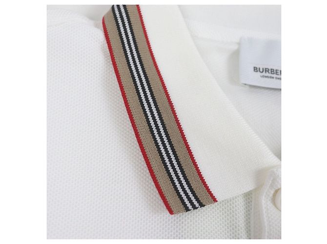 Polo de algodón con bordado del logo TB de Burberry Blanco - vista 4