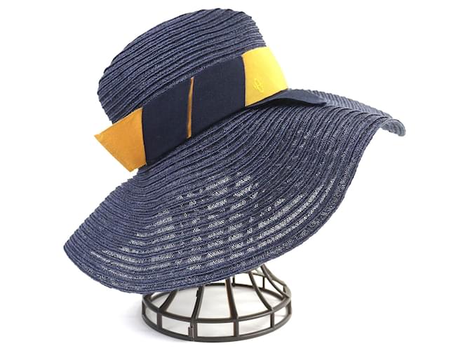 Hermès Cappello di paglia Hermes Blu - vista 2