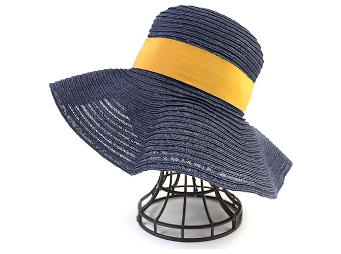 Hermès Cappello di paglia Hermes Blu - vista 3