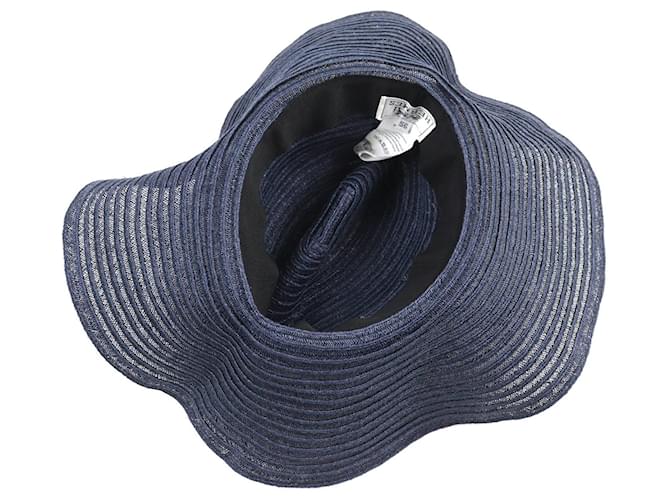 Hermès Cappello di paglia Hermes Blu - vista 5