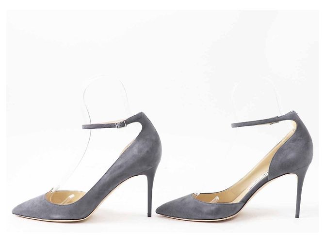 Zapatos de tacón de ante LUCY85 de Jimmy Choo Gris Gris antracita - vista 4