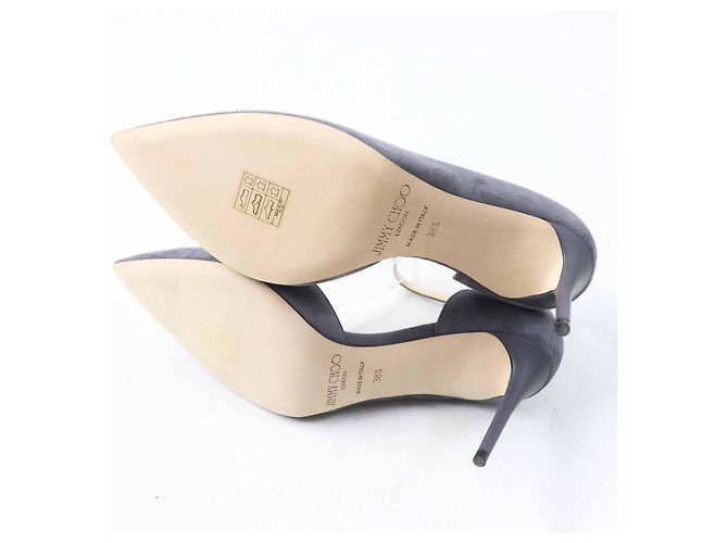 Zapatos de tacón de ante LUCY85 de Jimmy Choo Gris Gris antracita - vista 5