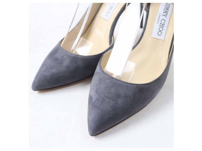 Zapatos de tacón de ante LUCY85 de Jimmy Choo Gris Gris antracita - vista 6