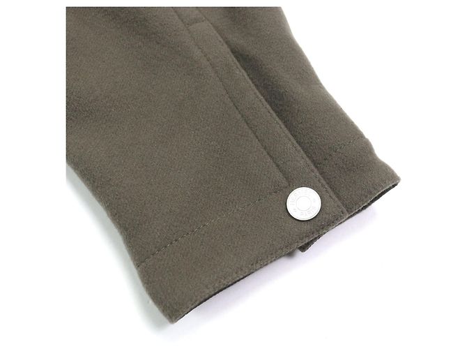 Hermès Herrenjacke aus Wolle und Nylon mit Knöpfen Hermes Serie Grün - Ansicht 10