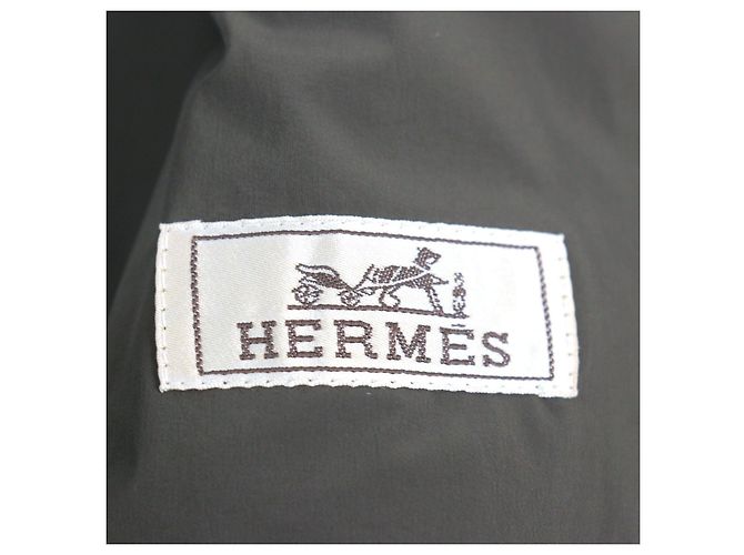 Hermès Herrenjacke aus Wolle und Nylon mit Knöpfen Hermes Serie Grün - Ansicht 12