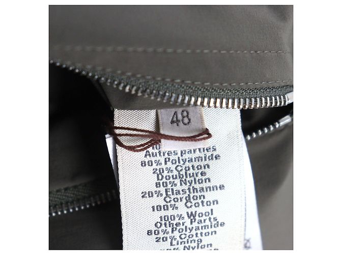 Hermès Herrenjacke aus Wolle und Nylon mit Knöpfen Hermes Serie Grün - Ansicht 14