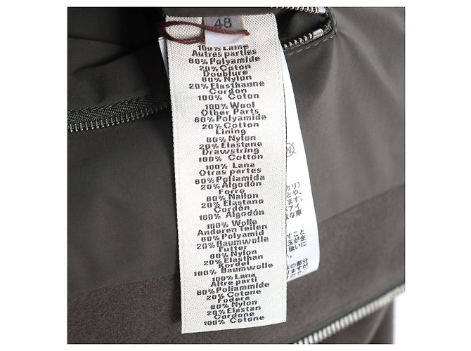 Hermès Herrenjacke aus Wolle und Nylon mit Knöpfen Hermes Serie Grün - Ansicht 17